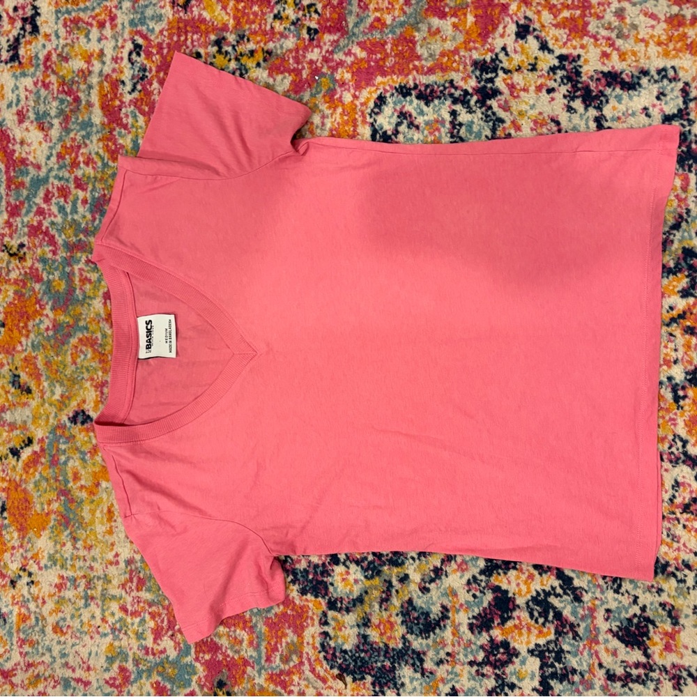 Pink V-Neck T-Shirt